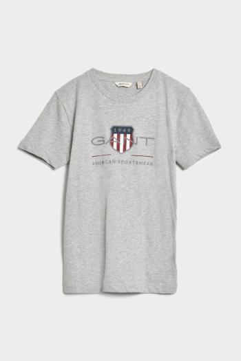 TRIČKO GANT ARCHIVE SHIELD SS T-SHIRT LIGHT GREY MELANGE