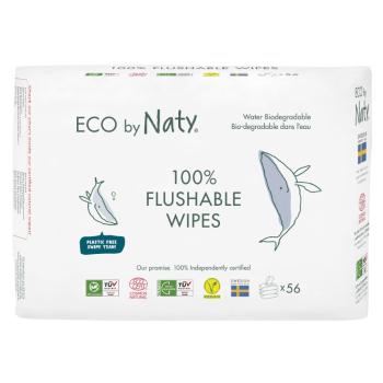 ECO BY NATY Vlhčené obrúsky Naty bez vône splachovateľné 3 x 56 ks