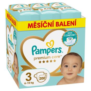 PAMPERS Plienky jednorázové Premium Care veľ. 3 (200 ks) 6-10 kg - mesačné balenie