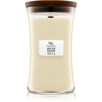 Woodwick White Teak vonná sviečka s dreveným knotom 609.5 g