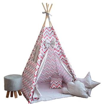 BabyTýpka teepee Cikcak red grey (8594201222283)