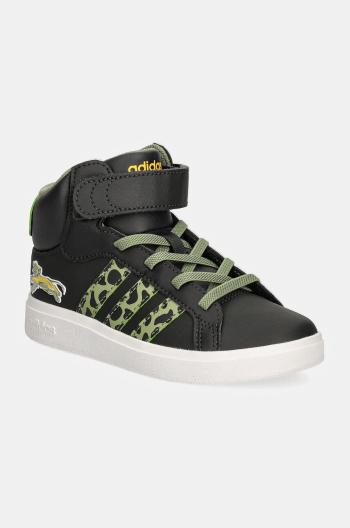 Detské tenisky adidas GRAND COURT MID LionKing šedá farba, IF4094