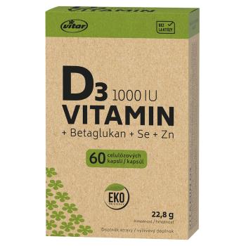 VITAR EKO Vitamín D3 1000IU + betaglukán 60 kapsúl