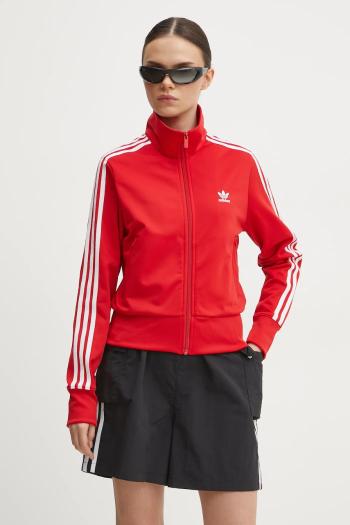 Mikina adidas Originals Adicolor Classics Firebird dámska, červená farba, s nášivkou, IR8079