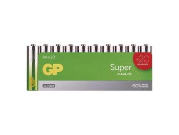 Batéria AA (R6) alkalická GP Super 20ks / shrink