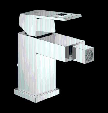 Bidetová batéria GROHE Eurocube s výpusťou chróm 23138000