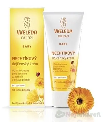 WELEDA NECHTÍKOVÝ dojčenský krém na zapareniny 75ml