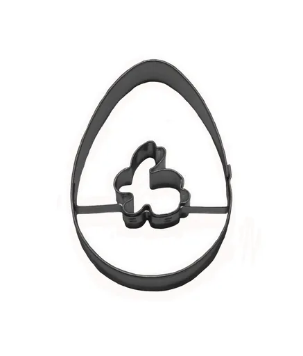 SMOLÍK COOKIE - Vykrajovačka vajíčko / zajačik pocínovaná, 5,5cm