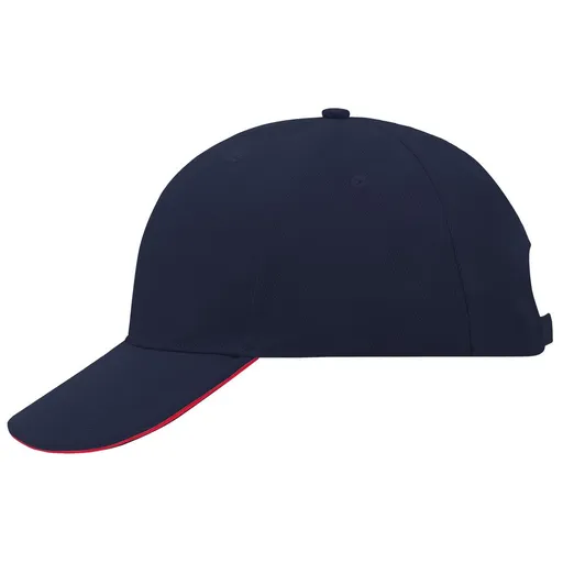 Myrtle Beach (Daiber) Reklamná šiltovka 6 panelová sandwich MB024 - Tmavomodrá / červená | uni