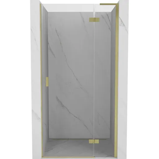 MEXEN/S - Mist-H L sprchové dvere krídlové pravé 90, transparent, zlatá kartáčovaná 8A5L-090-000-55-00-P