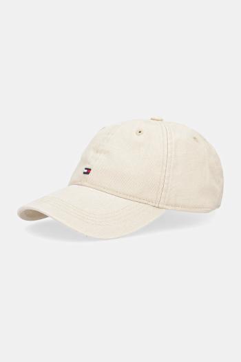 Bavlnená šiltovka Tommy Hilfiger béžová farba, AM0AM13426