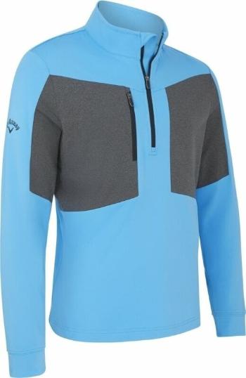 Callaway Aquapel 1/2 Zip Mixed Media Malibu Blue/Caviar XL Pulóver