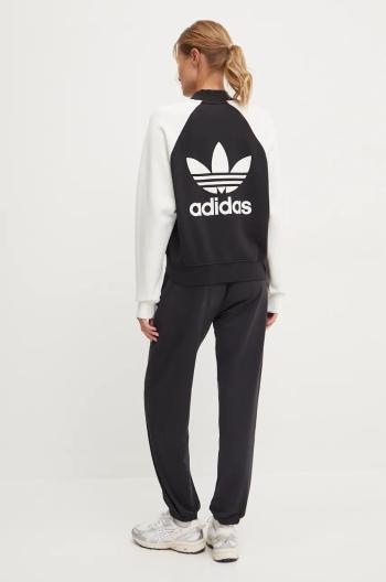 Mikina adidas Originals dámska, čierna farba, vzorovaná, IZ2832