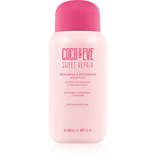 Coco & Eve Sweet Repair Repairing & Restoring Shampoo intenzívne regeneračný šampón pre poškodené a farbené vlasy 280 ml