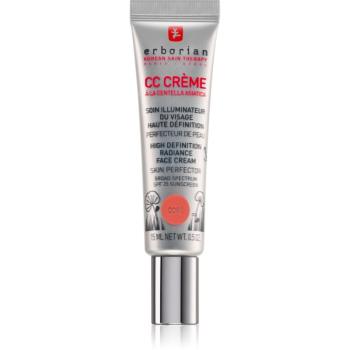 Erborian CC Crème Centella Asiatica rozjasňujúci krém pre jednotný tón pleti SPF 25 malé balenie odtieň Doré 15 ml