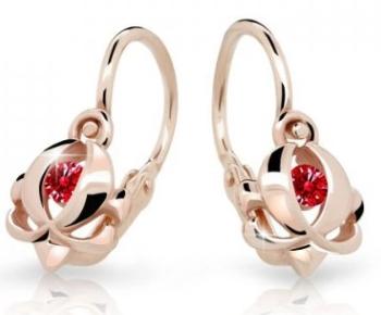 Cutie Jewellery Detské náušnice z ružového zlata C2218-10-X-4 červená