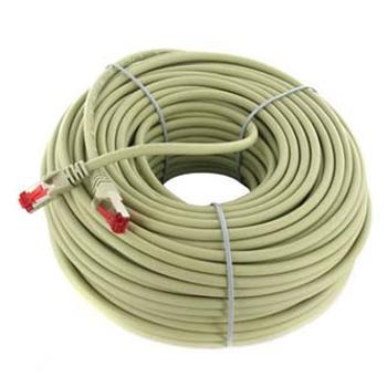 Síťový LAN kábel S/FTP patchcord, Cat.6, RJ45 samec - RJ45 samec, 30 m, tienený, LSOH, sivý, economy