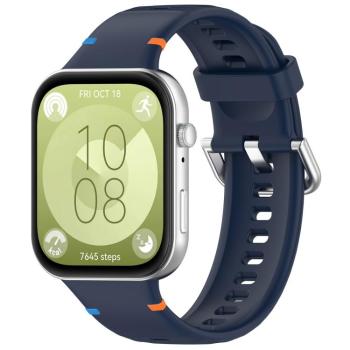 WAVY Silikónový remienok pre Huawei Watch Fit 4 / Fit 4 Pro tmavomodrý
