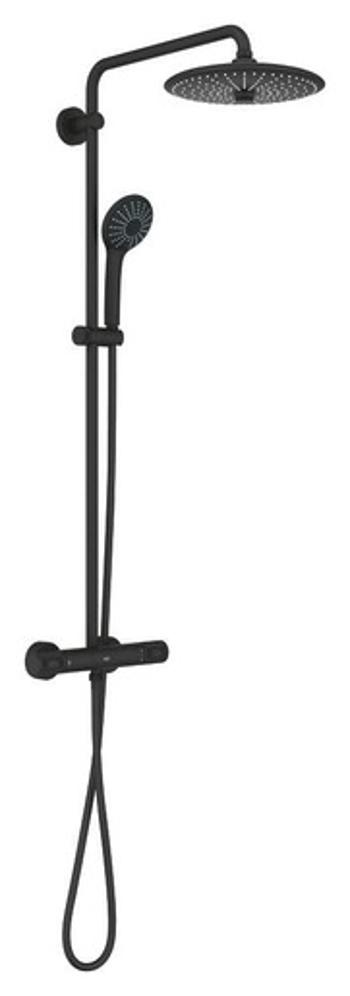 Sprchový systém GROHE Vitalio Joy System s termostatickou batériou phantom black 26403KF2