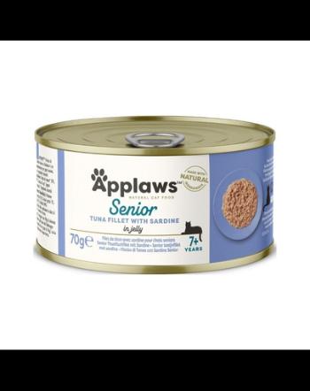 APPLAWS Cat Senior Tuna Fillet with Sardine Mancare umeda pentru pisici senior, cu ton si sardine 70 g