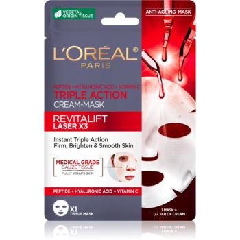 L’Oréal Paris Revitalift Laser X3 plátenná maska proti starnutiu pleti 28 g