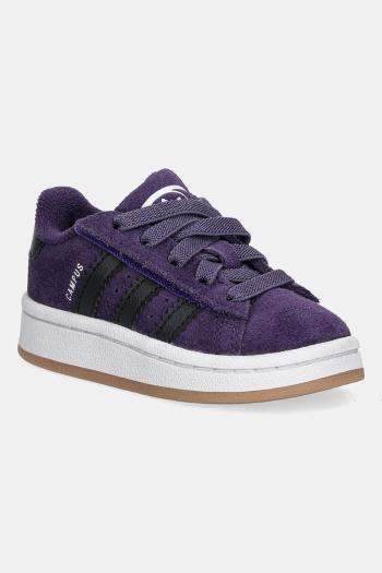 Detské semišové tenisky adidas Originals CAMPUS 00s fialová farba, JQ8561