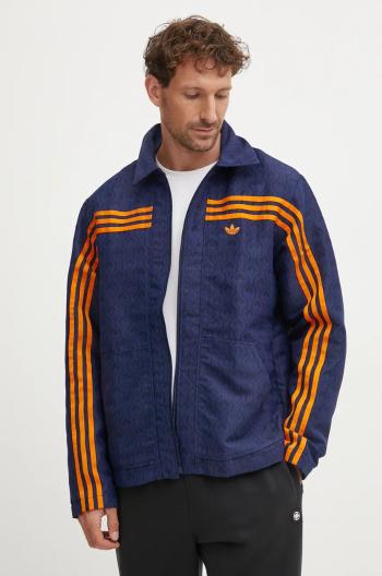 Bunda adidas Originals Club Jacket pánska, tmavomodrá farba, prechodná, JN5959