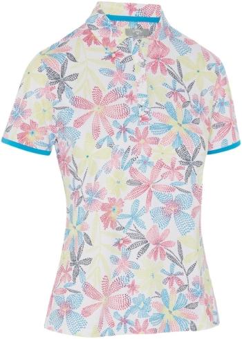 Callaway Chev Floral Short Sleeve Womens Brilliant White L Polo košeľa