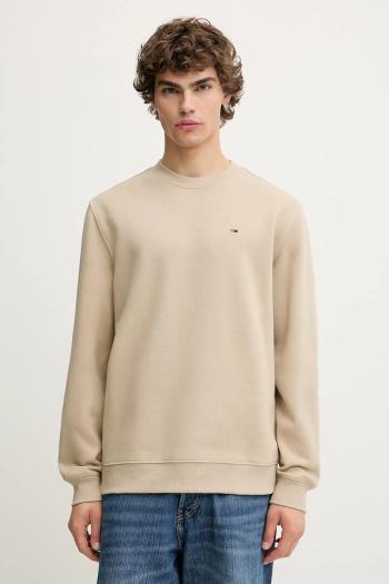 Mikina Tommy Jeans béžová farba, jednofarebná, DM0DM20741