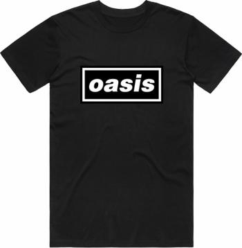 Oasis Tričko Decca Logo Unisex Black 2XL