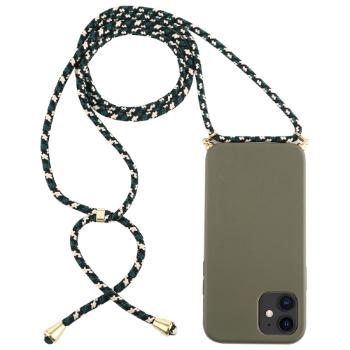 ROPE Kryt so šnúrkou Apple iPhone 12 mini  tmavozelený