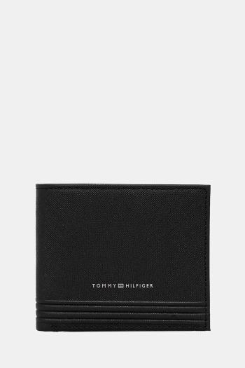 Kožená peňaženka Tommy Hilfiger pánska, čierna farba, AM0AM13259
