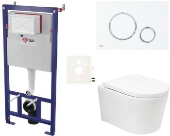 Závesný wc set SAT BREVIS do ľahkých stien / predstenová vírové splachování SIKOSSBRTOR76K