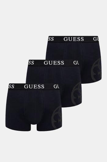 Boxerky Guess 3-pak pánske, tmavomodrá farba