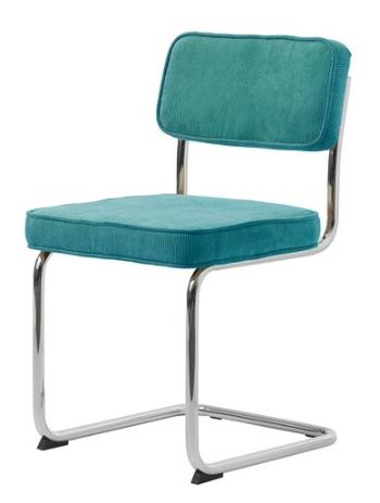 Jedálenská stolička Unique Furniture RUPERT modrá látka 37285105