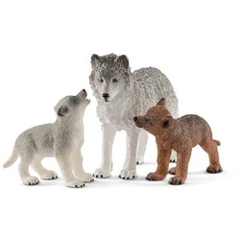 Schleich 42472 - Vlčica a mláďa vlka (4059433571218)