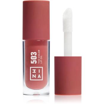 3INA The Color Lip Oil hydratačný olej na pery odtieň 503 - Medium nude pink, sheer 4 ml