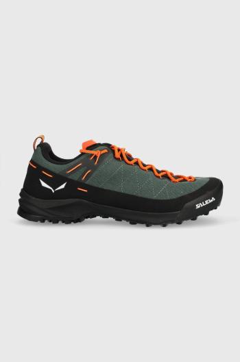 Boty Salewa WILDFIRE CANVAS pánské, zelená barva, 00-0000061406