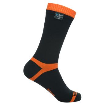 Nepromokavé merino ponožky DexShell Hytherm PRO Tangelo Red Stripe L (43-46)