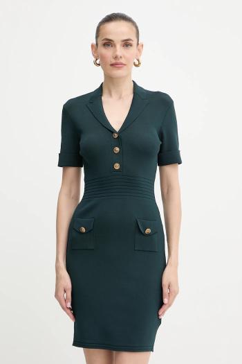 Šaty Guess FELICITY zelená farba, mini, priliehavé, W5YK29 Z0130