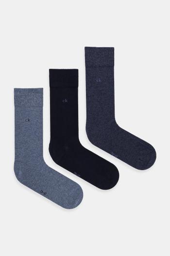 Ponožky Calvin Klein 3-pak modrá farba, 701234208