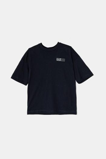 Detské bavlnené tričko EA7 Emporio Armani s potlačou, 6DBT59 BJ02Z