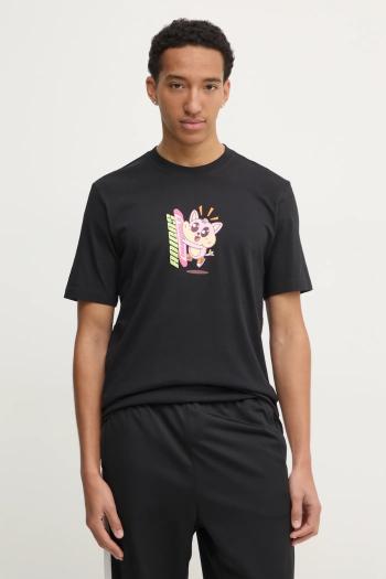Tričko adidas Originals Q12 TS KAWAII pánske, čierna farba, s potlačou, JP2675