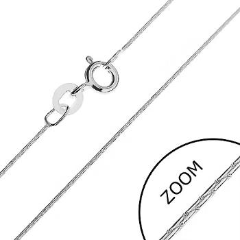 Retiazka zo striebra 925 - podlhovasté články v okrúhlej línii, 0,8 mm