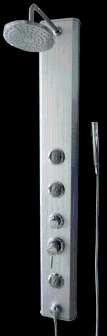 Sprchový panel Multi na stenu aj do rohu s pákovou batériou chróm BASICSHOWER