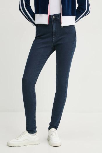 Rifle Tommy Jeans dámske, tmavomodrá farba, DW0DW20217