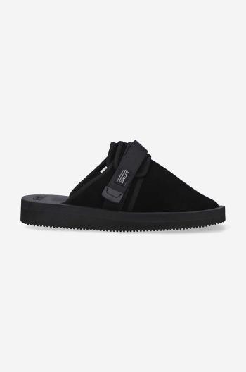 Semišové šľapky Suicoke ZAVO-VS ZAVO.VS-BEIGE., čierna farba