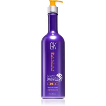 GK Hair Miami Bombshell Taming Blonde Treatment masca cu keratina pentru parul blond cu suvite 710 ml