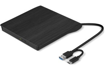 Externí DVD vypalovačka C-tech DVD-USB-AC, USB 3.0, USB A/Type C