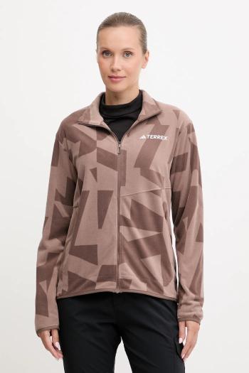 Športová mikina adidas TERREX Multi hnedá farba, vzorovaná, JN0997